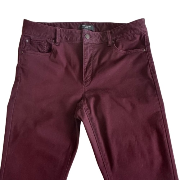 Ann Taylor Women's 6P Burgundy The Skinny Curvy Fit Stretchy Cotton Blend Pants - Picture 2 of 12